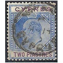 Cyprus 1904 SG65 2pi Blue & Purple Fine Used.