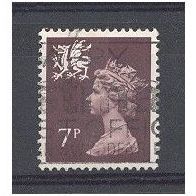 W23 7p Purple-Brown (1 centre band).Fine Used.nb12