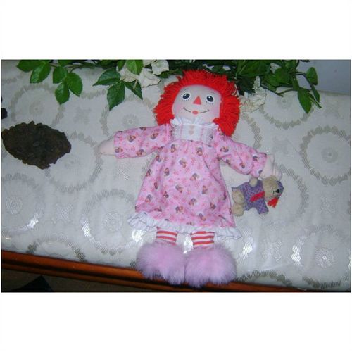 15" Tall Raggedy Ann Doll Holding her Teddy Bear Very Cute & Excellent!!