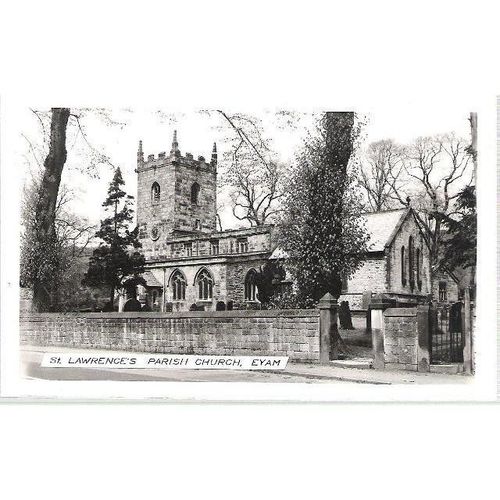 Eyam, Derbyshire - St. Lawrence's Parish Church - real photo card