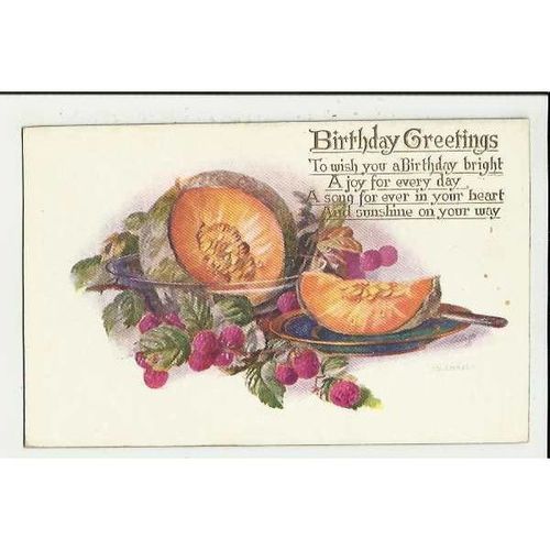 2634 BIRTHDAY GREETINGS Tuck Oilette Postcard