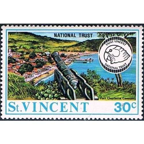St Vincent 1971 National Trust 30c Cannon Unmounted Mint NHM SG 323 Sc 317 stamp