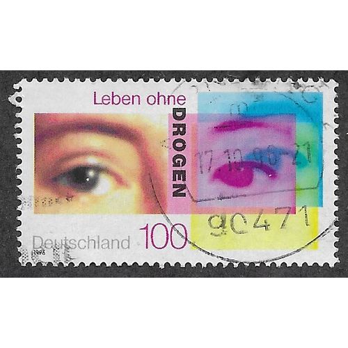 GER 1986 100pf 'LIFE WITHOUT DRUGS' FINE USED (EBID54-101)