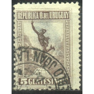 Uruguay 1921 - SG378 - 5m mauve - Mercury - used