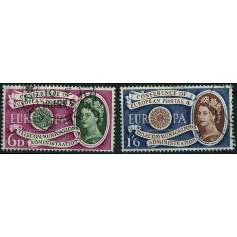 GB 1960 SG 621-2 Used Europa/CEPT (G-082 (1))