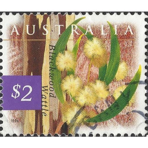AUSTRALIA, FLOWER, Blackwood wattle, violet 1996, $2, #2