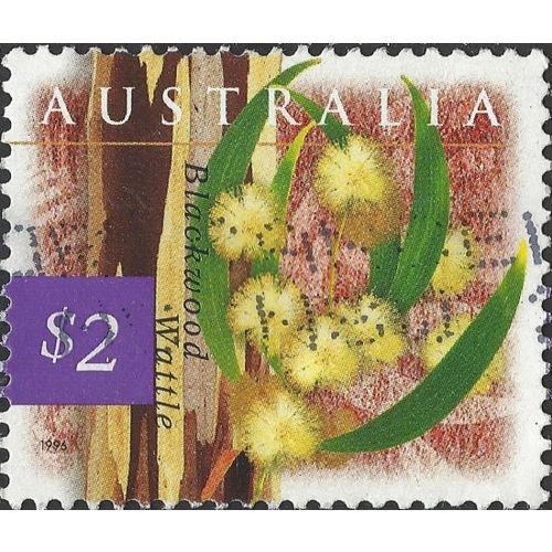 AUSTRALIA, FLOWER, Blackwood wattle, violet 1996, $2, #3