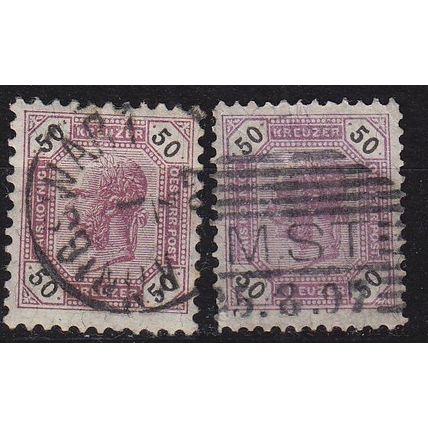 ÖSTERREICH AUSTRIA [1891] MiNr 0066 A,F ( O/used ) [01]