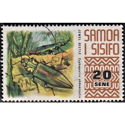 SAMOA, 1972 20s Jewel Beetle, SG 397 (Scott #376), used