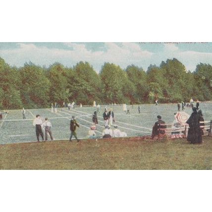 Finsbury Park Tennis Sports Courts Antique Postcard