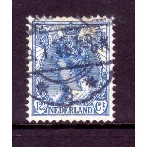 NETHERLANDS 1898 SG 180 12 1/2c BLUE FINE USED #6