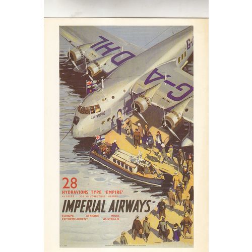 Modern Colour Postcard - 28 Hydravions Type Empire Aircraft