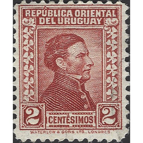 URUGUAY, General José Artigas, red 1943, 2c