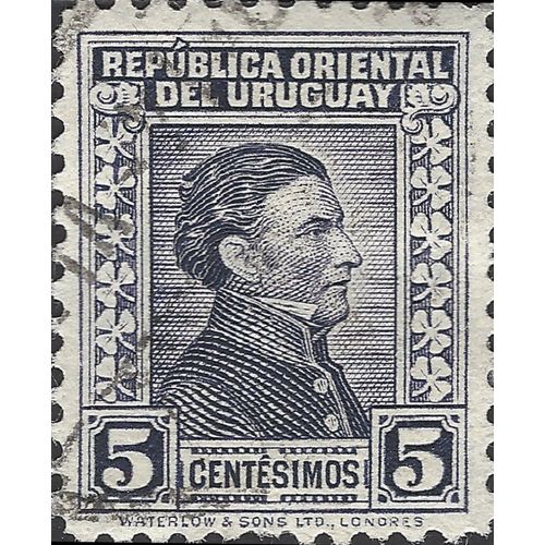 URUGUAY, General José Artigas, blue 1943, 5c