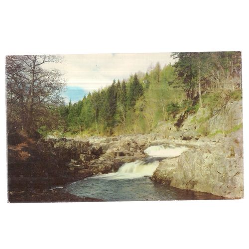 THE FALLS OF TUMMEL, PITLOCHRY, SCOTLAND .unused vintage postcard =