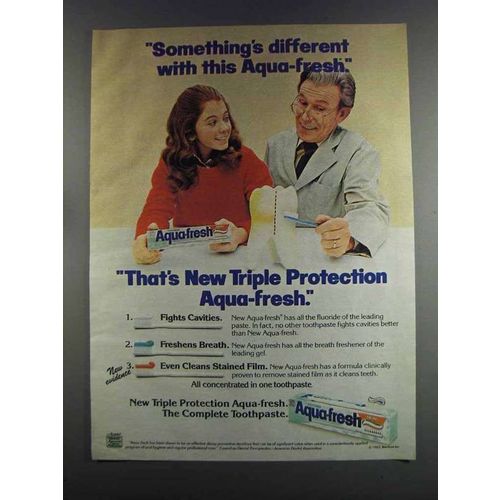 1982 Aqua-Fresh Toothpaste Ad - Something's Different