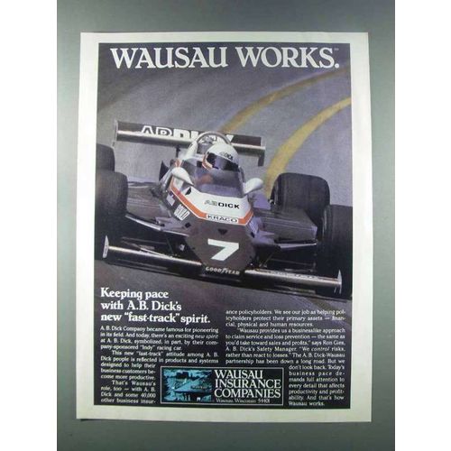 1981 Wausau Insurance Ad - Keeping Pace with A.B. Dick