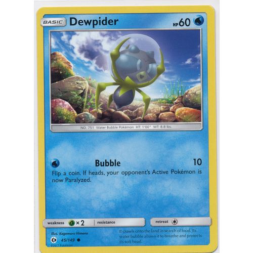 Pokemon Sun & Moon 45/149 Dewpider