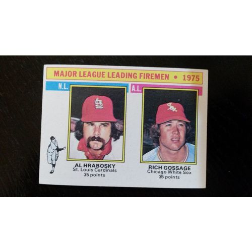 1976 Topps Card # 205 1975 Major League Leading Firemen Very Good (3)