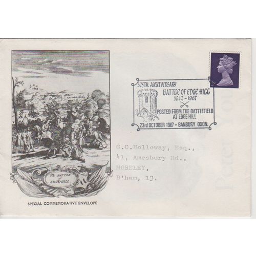 GB 1967 Battle of Edgehill cover with special battlefield pm see rest