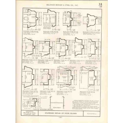 reliance bronze steel company 1938 hollow metal doors vintage catalog