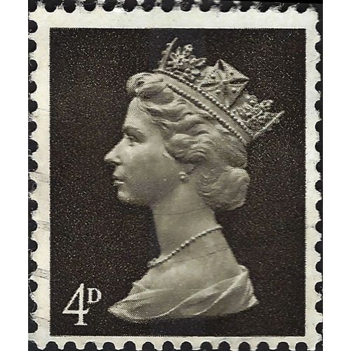 GB, QE II Machin definitive, dark brown 1967, 4d