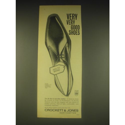 1962 Crockett & Jones Health Brand Shoes Ad - Very Very good shoes