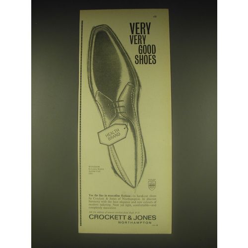 1962 Crockett & Jones Health Brand Windsor Shoes Ad - Very Very good shoes