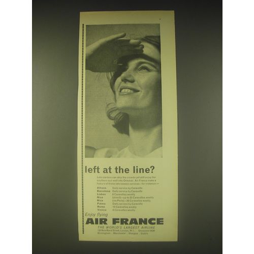 1962 Air France Airline Ad - left at the line?