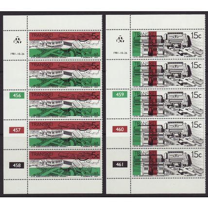 Transkei 1981 SG 97-8 UMM Strips with margins (B-350)