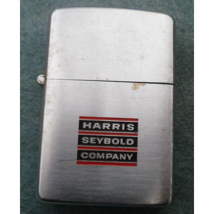 1956 Zippo Lighter Case Plated Brass Patent 2517191 Harris Seybold Co