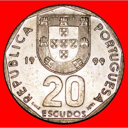 CROSS (1986-2001): PORTUGAL★20 ESCUDOS 1999 DISCOVERY COIN★LOW START★NO RESERVE!