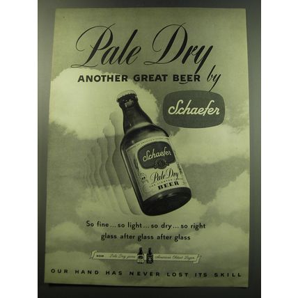 1949 Schaefer Pale Dry Beer Ad - Pale Dry another great beer by Schaefer