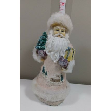 7 inch white resin santa