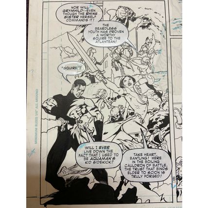 Aquaman #8 p6 (2003) Guichet Aquaman Tempest Valkyries Sword & Sorcery Horror