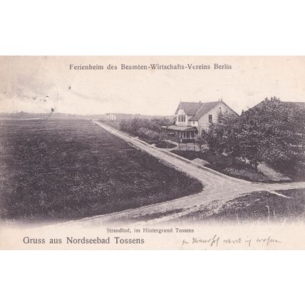 Strandhof Tossens German Old Berlin Postcard