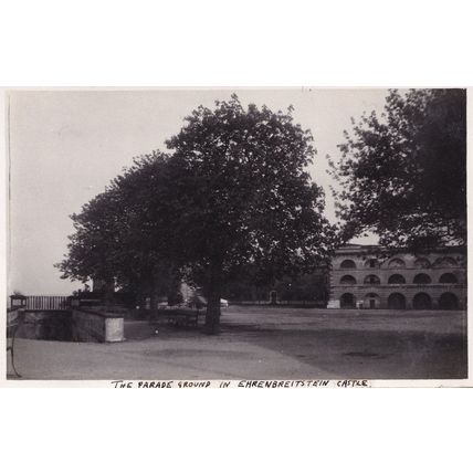 Parade Ground At Ehrenbreitstein Castle German Real Photo Postcard