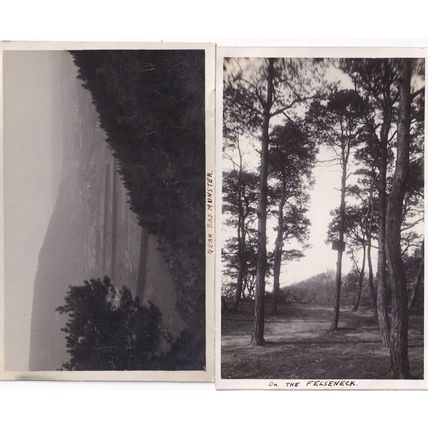 On The Felseneck Bad Munster 2x Old German Real Photo Postcard s