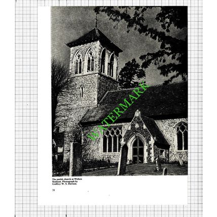 Wicken Bonhunt Essex Church - 1968 Cutting / Print