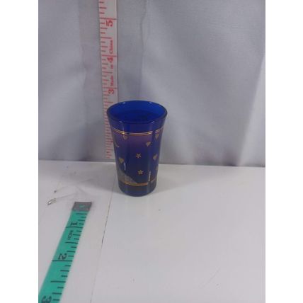 madria COBALT BLUE FROSTED SHOT GLASS SHOTGLASS good