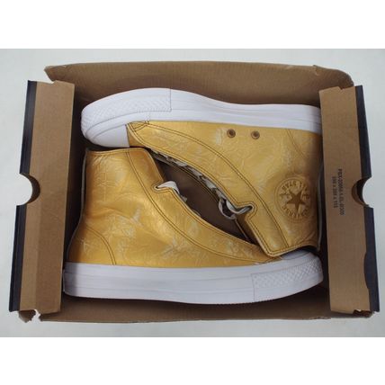 New Mens 6.5 Converse CTAS Alpha Hi Aged Gold Heavy Leather Shoes $110 153110C