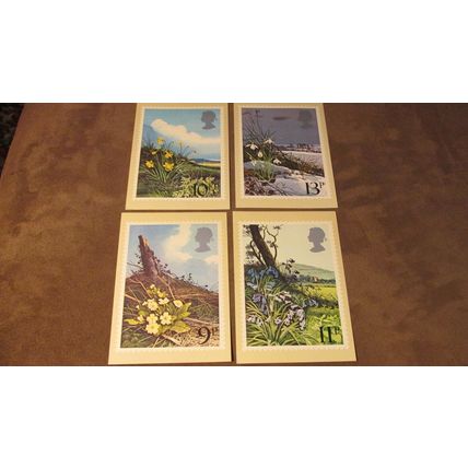 1979 GB PHQ First Day Cover Postcards -British Seasonal Wild Flowers