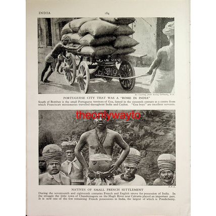 Wealthy Hindu Bridegroom (Goa + On Reverse), Book Illustration (Print), c1920