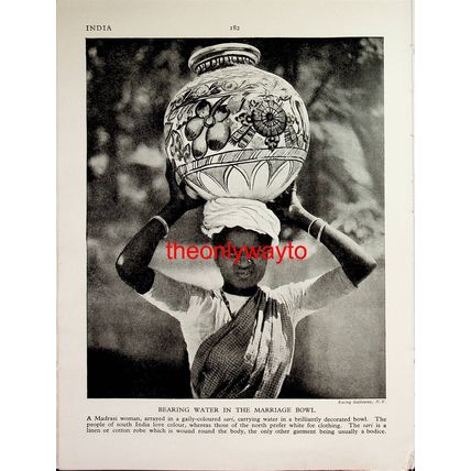 Bearing Water In Marriage Bowl (Sesame Mills, Reverse), Book Illustration (Print