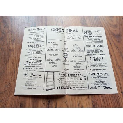 1959/60 Rochdale vs Southport - Division 4, 19/12/1959 ** FREE P&P **
