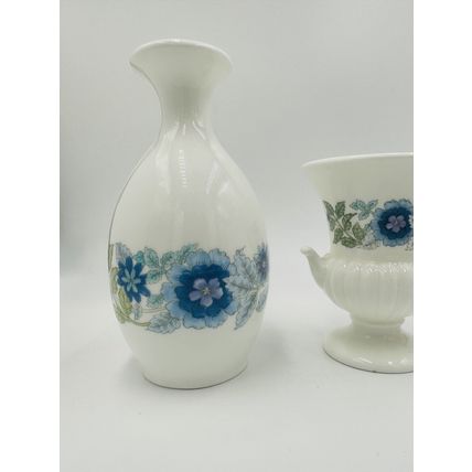 Wedgwood Vases Urn Bud Clementine Bone China Mini Set Vintage England Porcelain