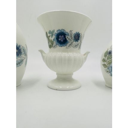 Wedgwood Vases Urn Bud Clementine Bone China Mini Set Vintage England Porcelain