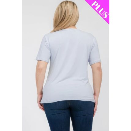 Plus Size Basic Short Sleeve T-shirt