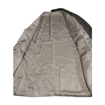 Oscar de la Renta Mens Blazer Gray Double Breasted Button Sleeve Pockets