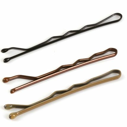 BLACK BROWN BLONDE HAIR GRIPS Girls Granny Bobby Pin Slide Kirby Clip Clamps